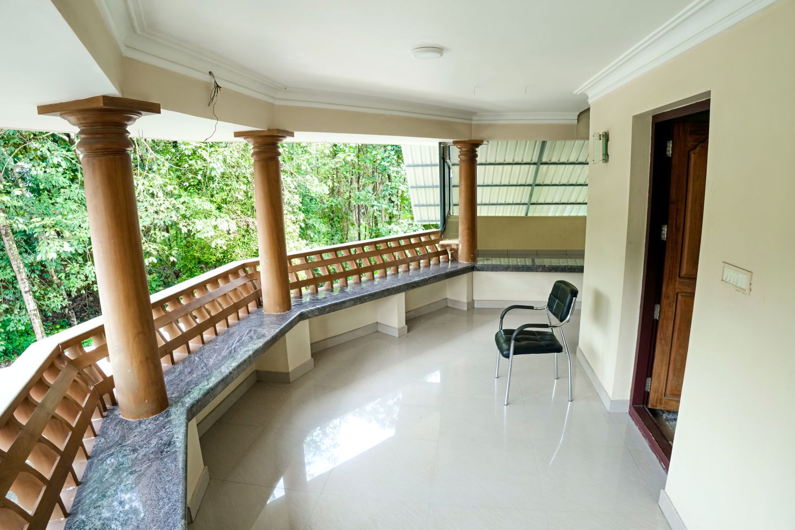 Covered Balcony with Garden View